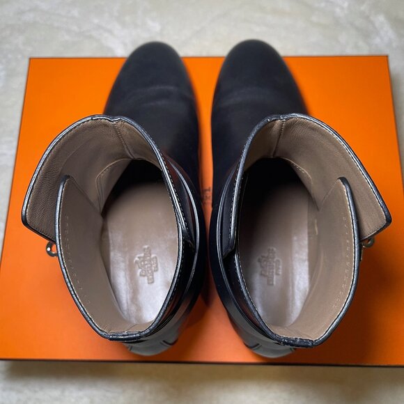 Hermes Neo Ankle Boot with Kelly Buckle in Noir Black Size 41 - Picture 5 of 12